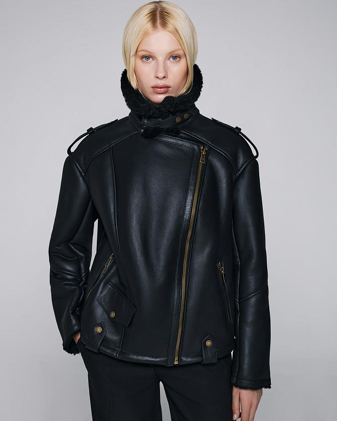 Дубленка Oversize Чёрный