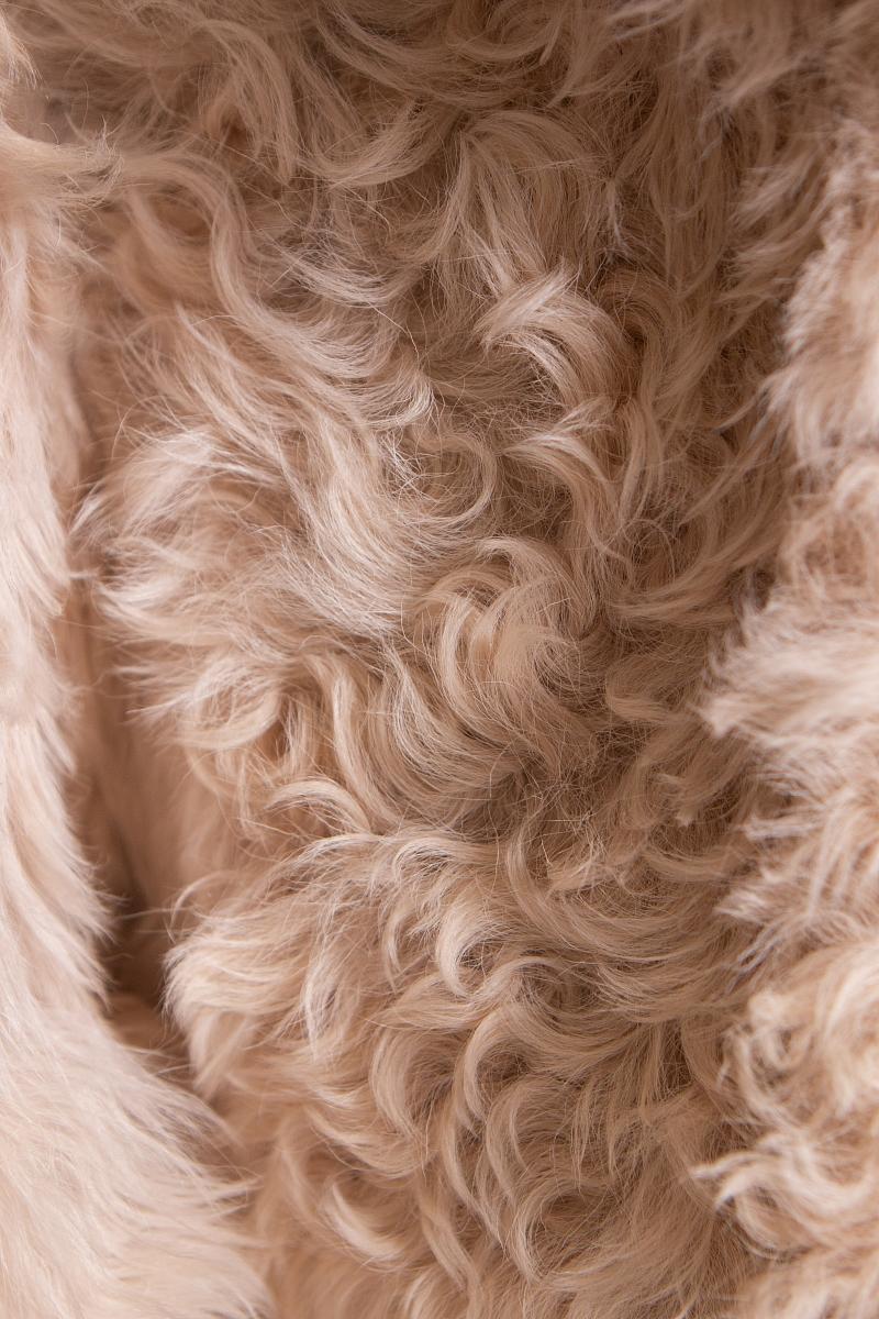 Шуба удлиненная двусторонняя Oversize Мокко - 4