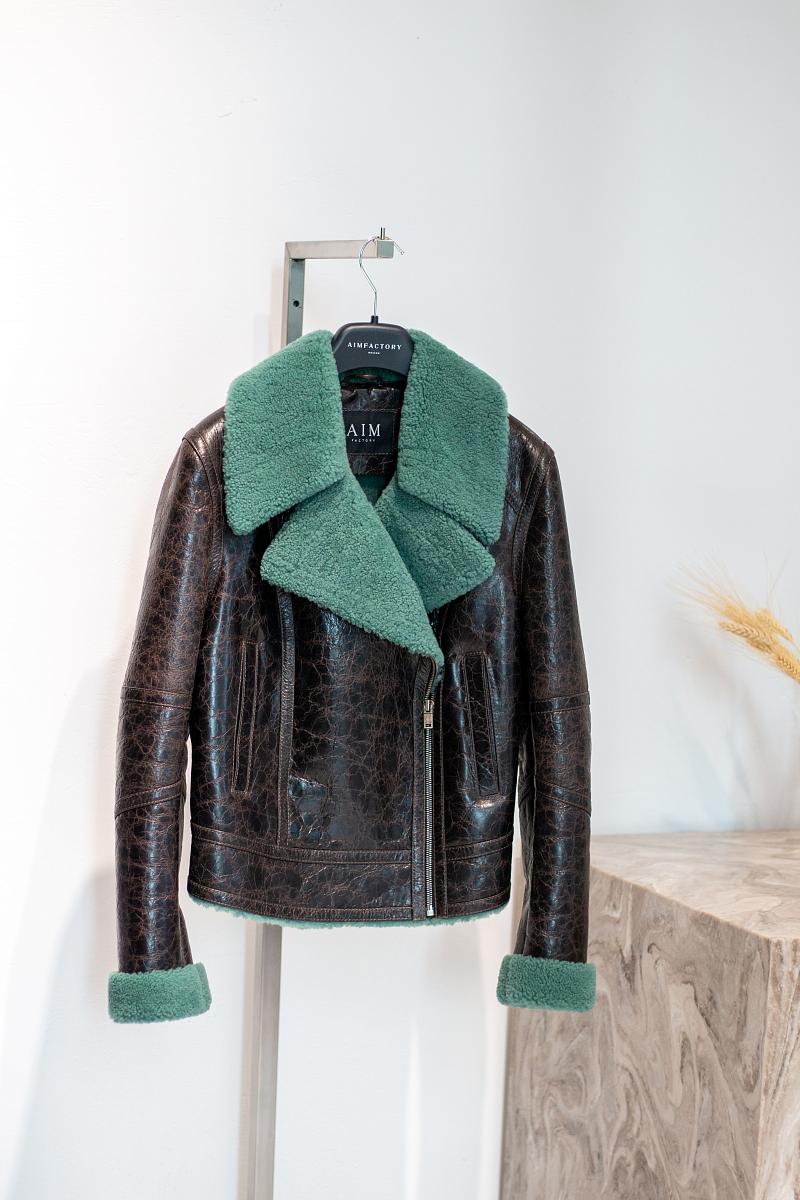 Дубленка Classic Винтаж Мятный - 4