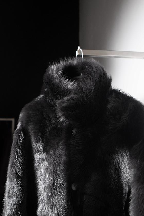 Шуба двусторонняя Oversize Горький шоколад