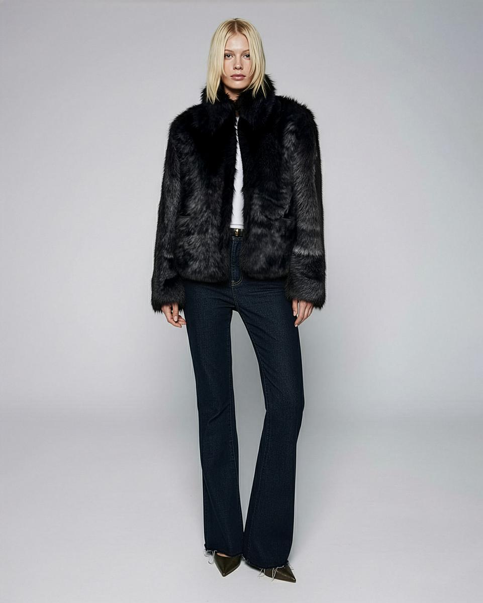 Шуба двусторонняя Oversize Горький шоколад - 2