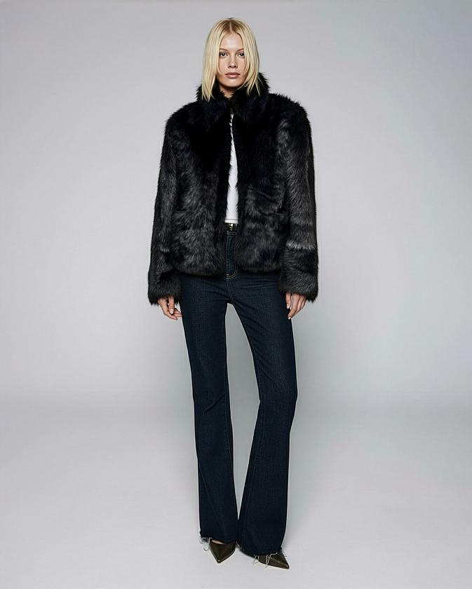 Шуба двусторонняя Oversize Горький шоколад