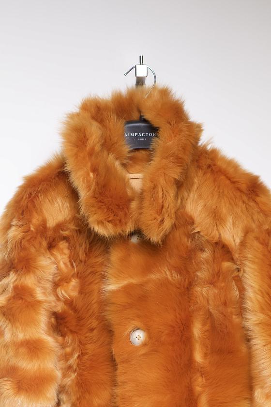 Шуба односторонняя Oversize Papaya