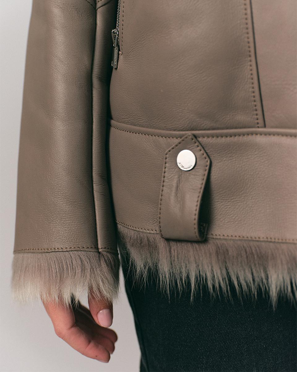 Дубленка удлинённая Oversize Корица - 5