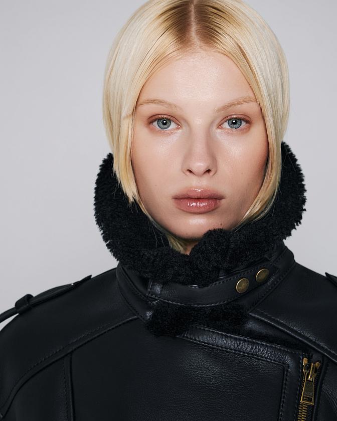 Дубленка Oversize Чёрный