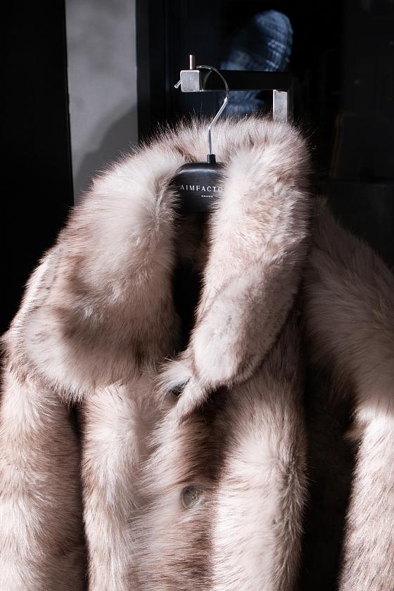 Шуба двусторонняя Oversize Melange