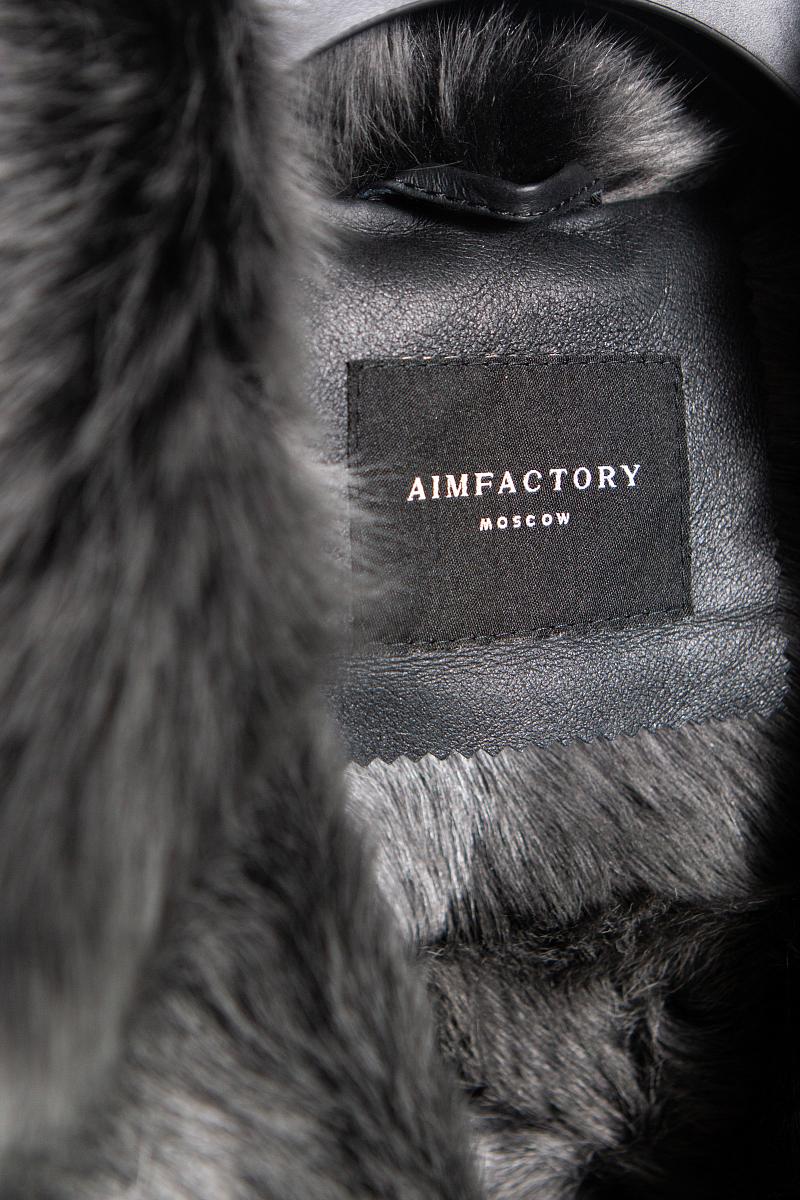 Дубленка удлинённая Oversize Чёрный Brisa - 3