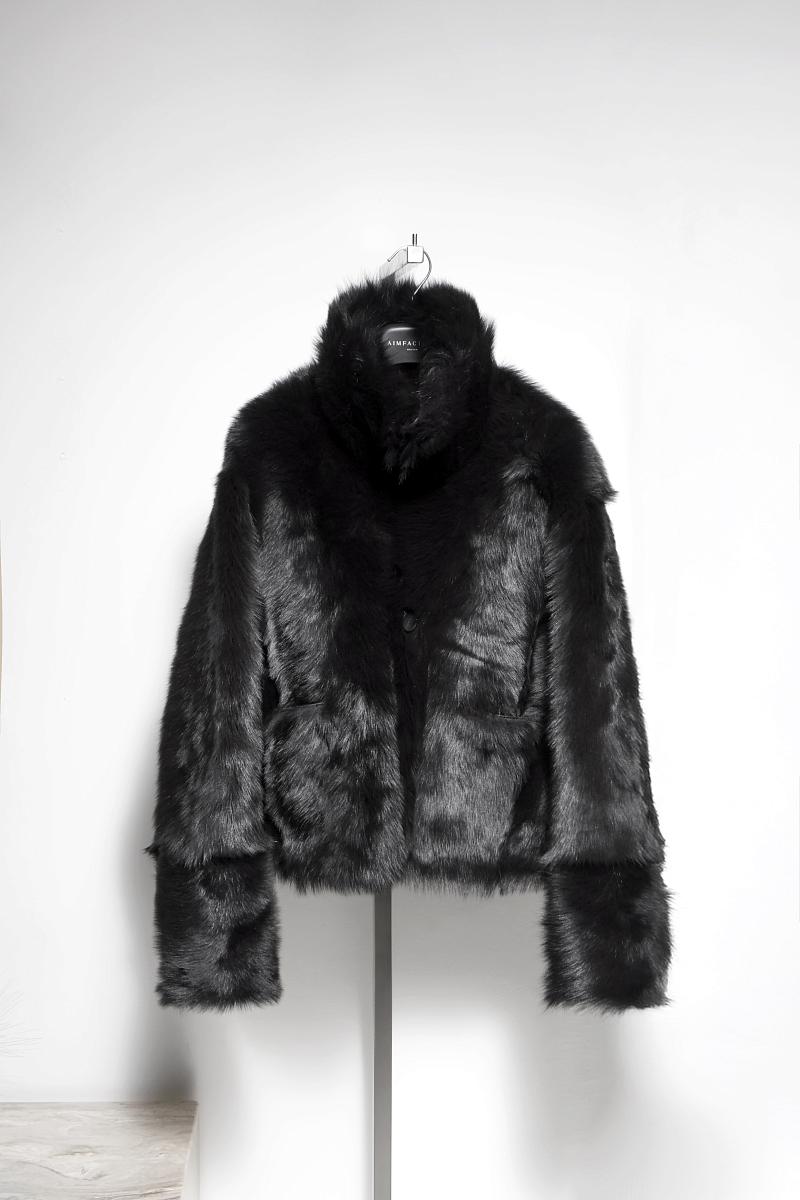 Шуба двусторонняя Oversize Горький шоколад - 5