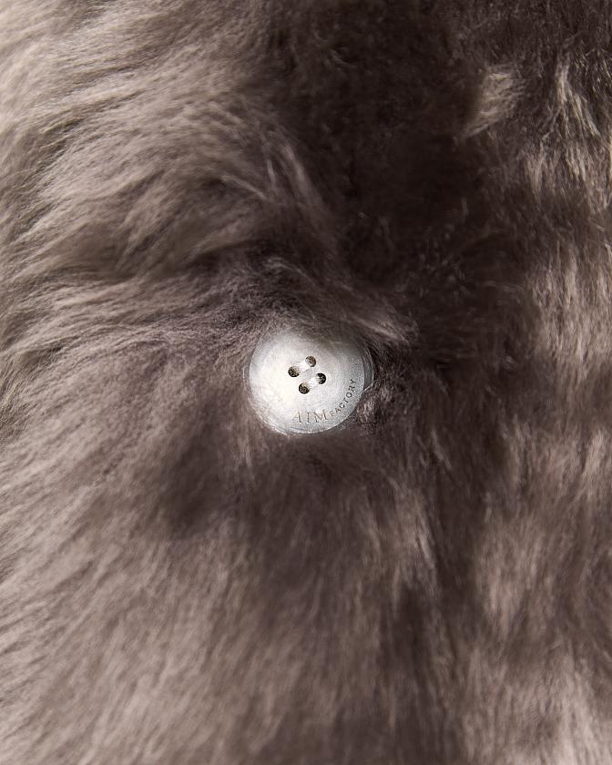 Шуба двусторонняя Oversize Тауп