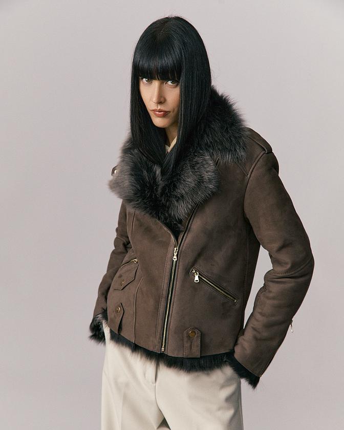 Дубленка Mini Oversize Шоколад