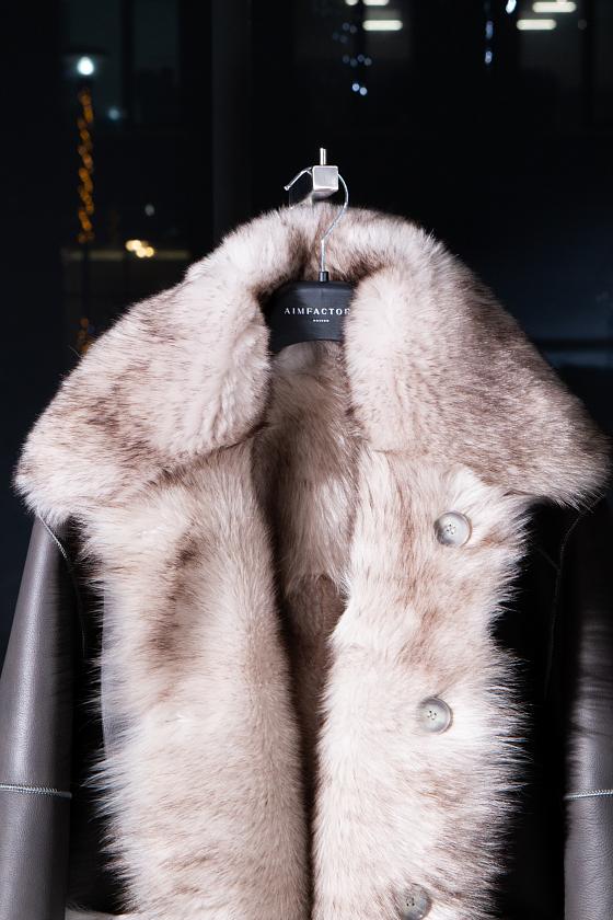 Шуба двусторонняя Oversize Melange