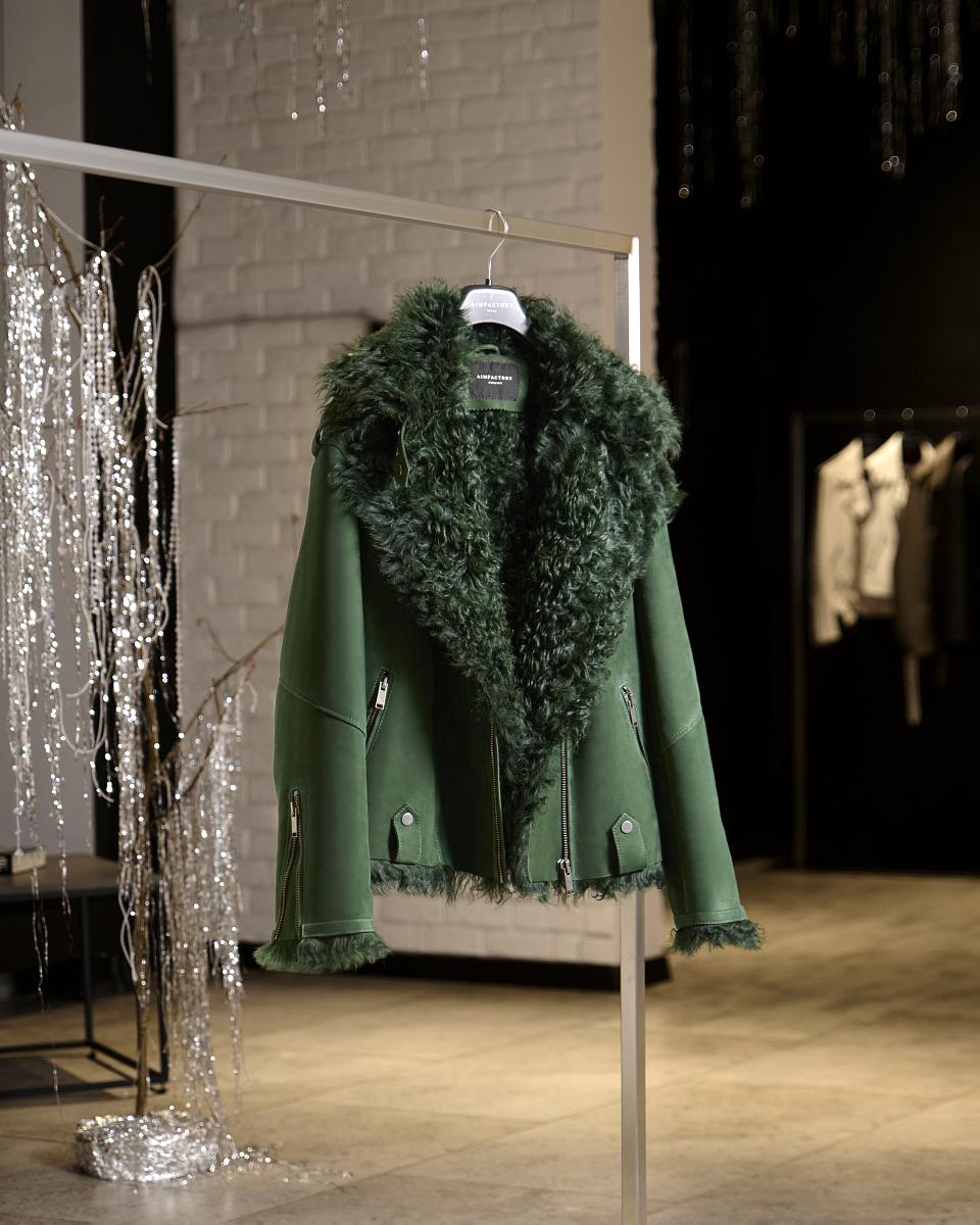 Дубленка Oversize Малахит - 2