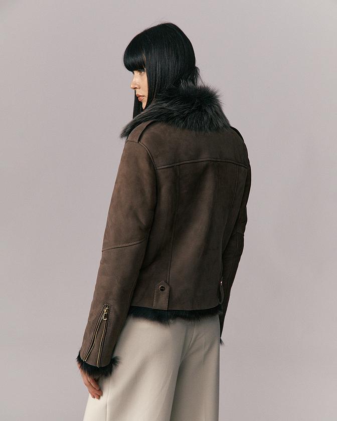 Дубленка Mini Oversize Шоколад