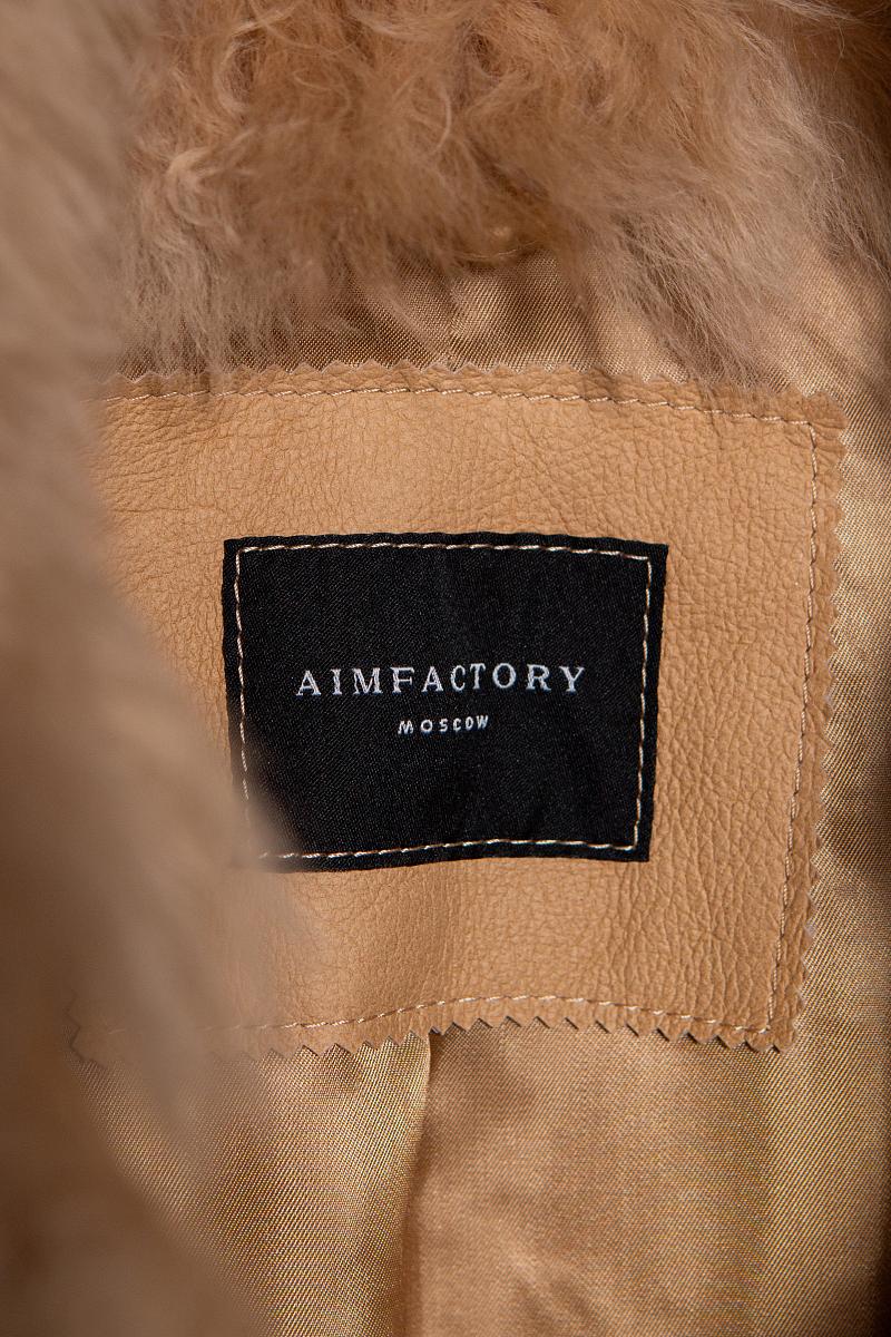 Шуба удлиненная односторонняя Oversize Песочный - 3