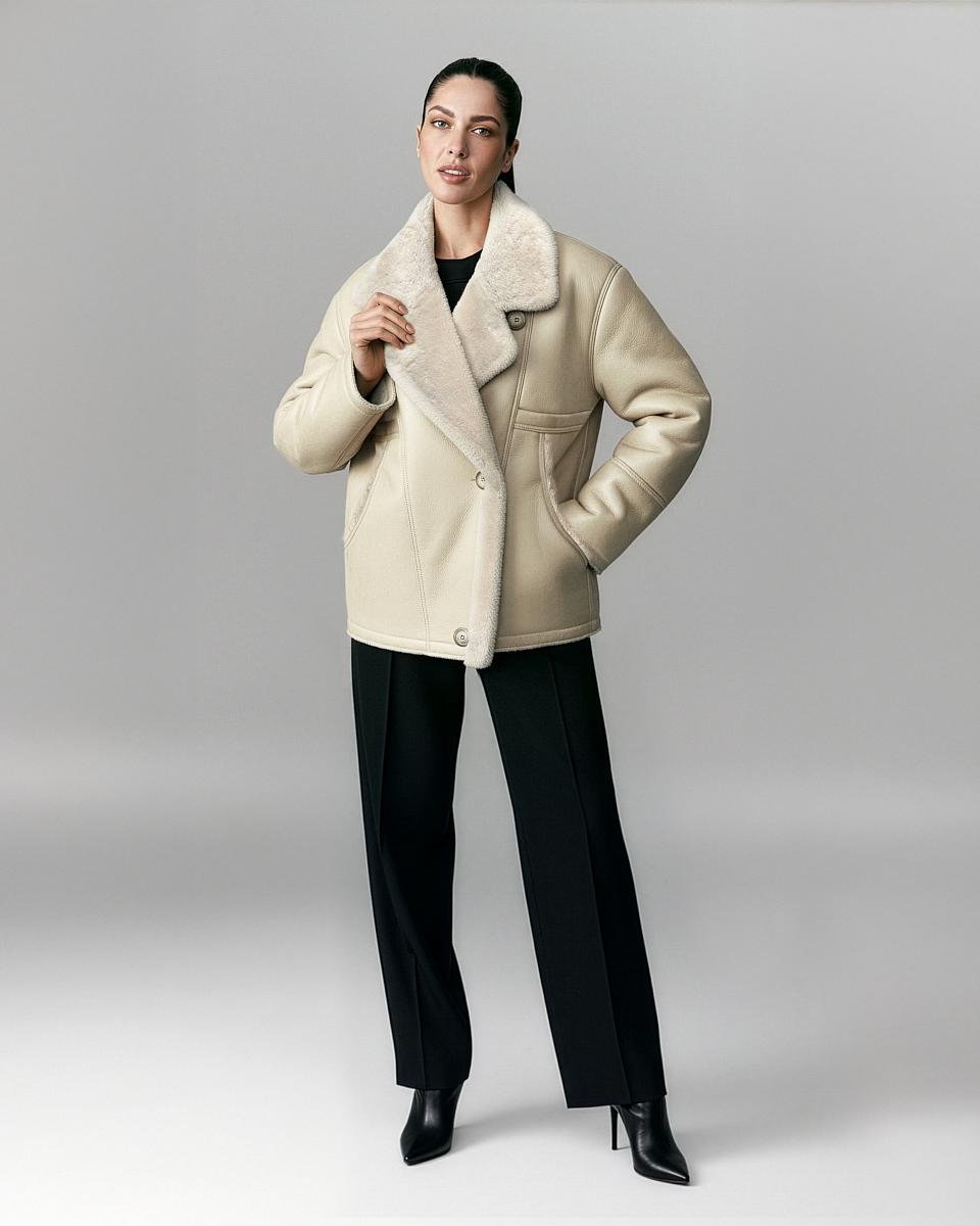 Дубленка Boho Молочный - 1