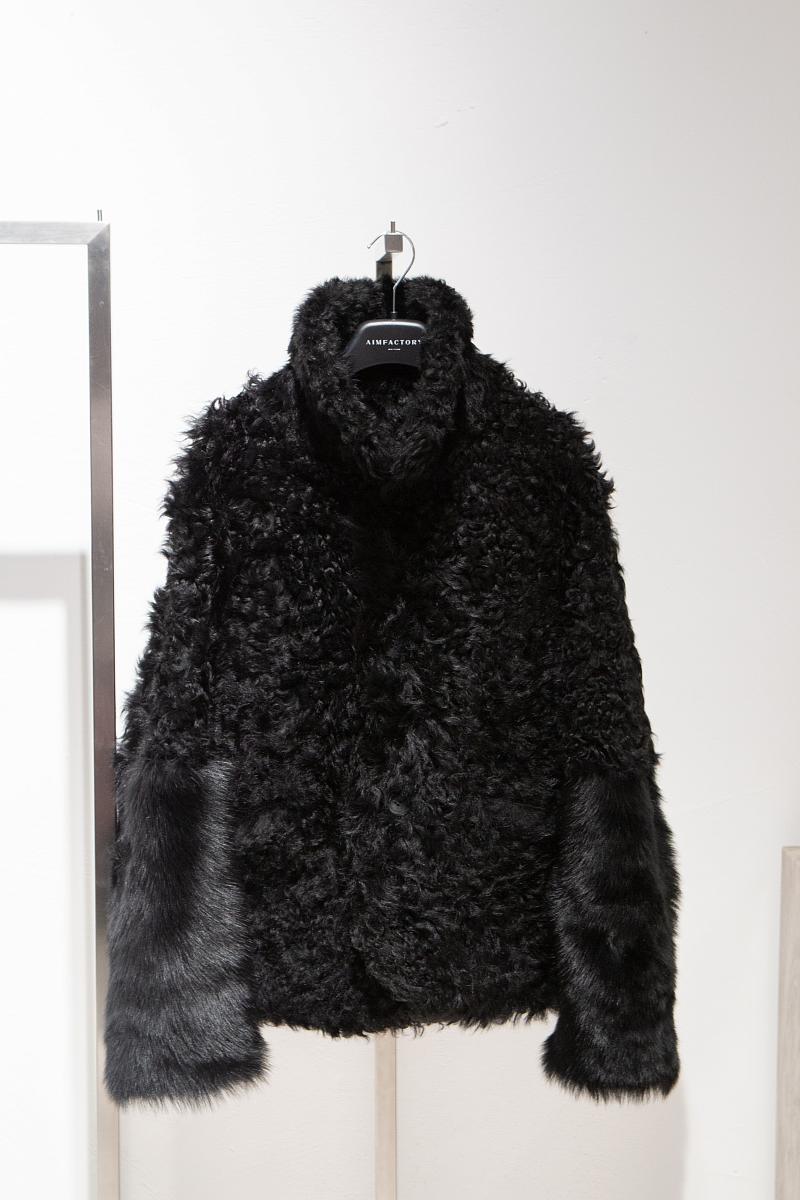 Шуба двусторонняя Oversize Черный - 1