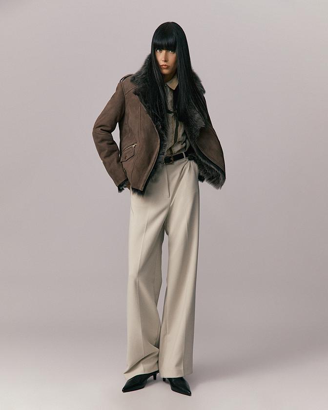 Дубленка Mini Oversize Шоколад