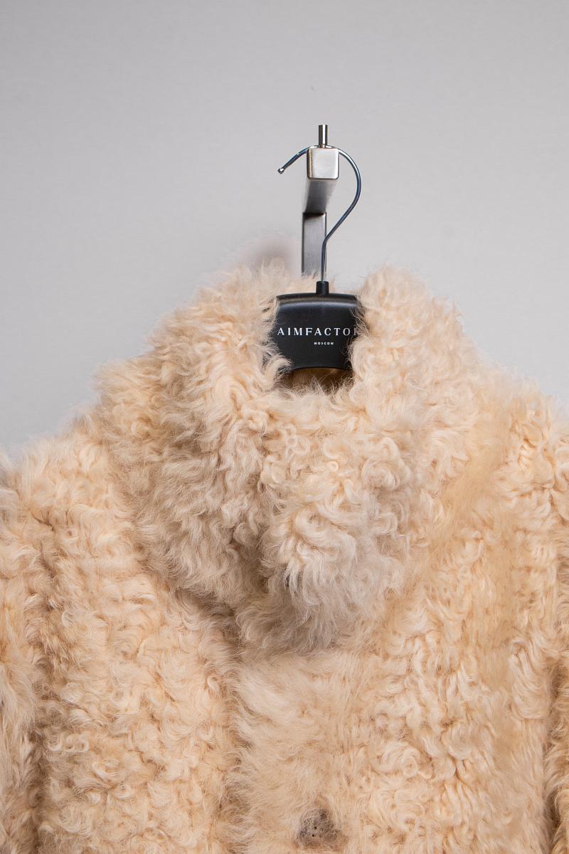 Шуба удлиненная двусторонняя Oversize Карамель - 9