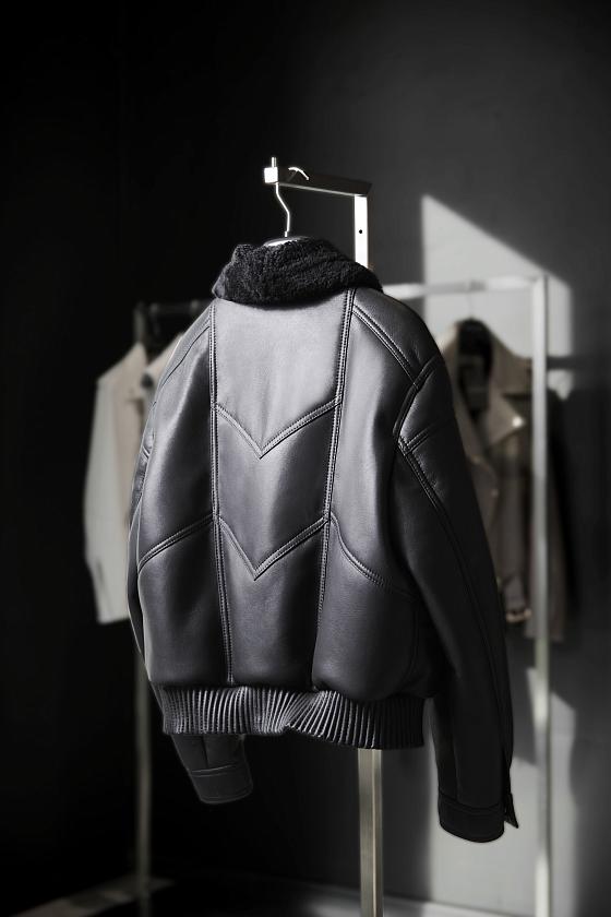 Дубленка бомбер Чёрный