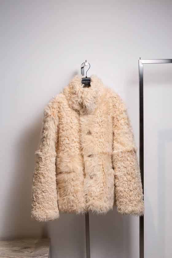 Шуба удлиненная двусторонняя Oversize Карамель