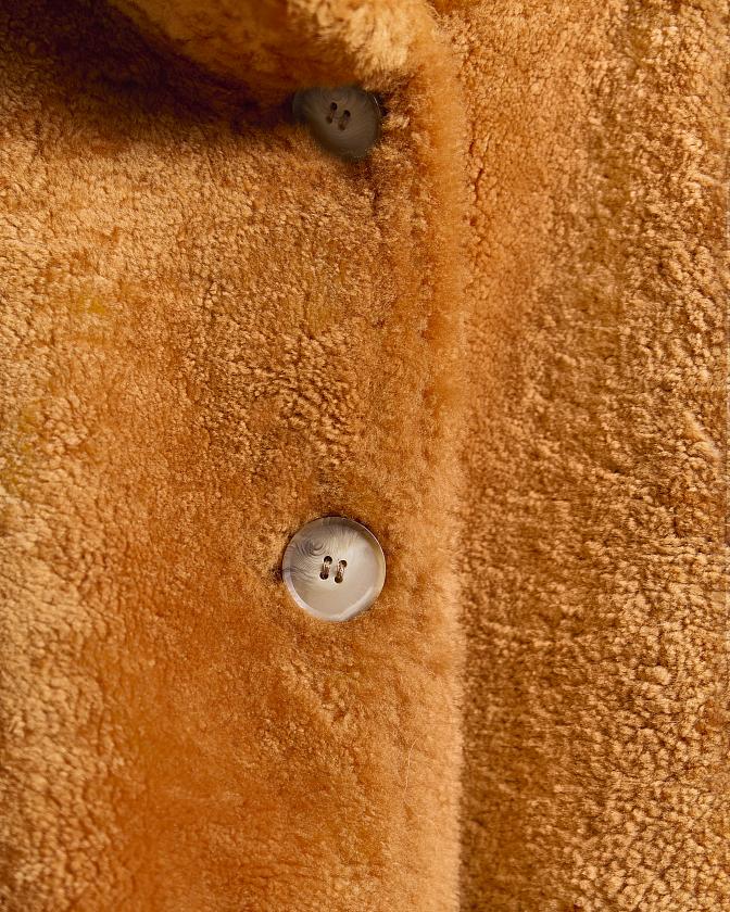 Шуба односторонняя Oversize Papaya