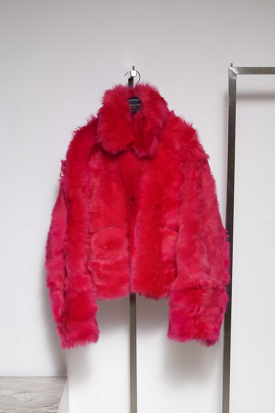 Шуба односторонняя Oversize Pink
