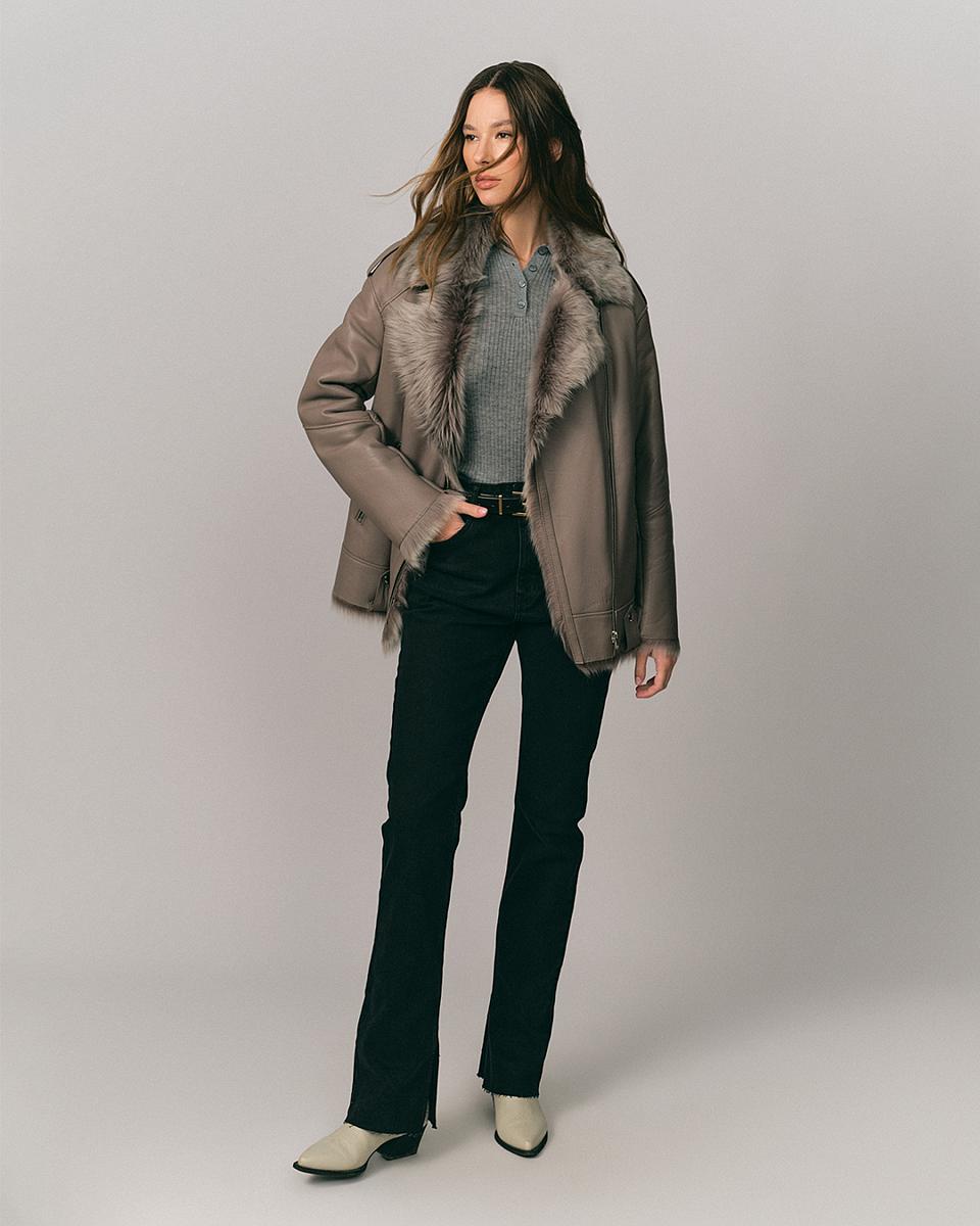 Дубленка удлинённая Oversize Корица - 2