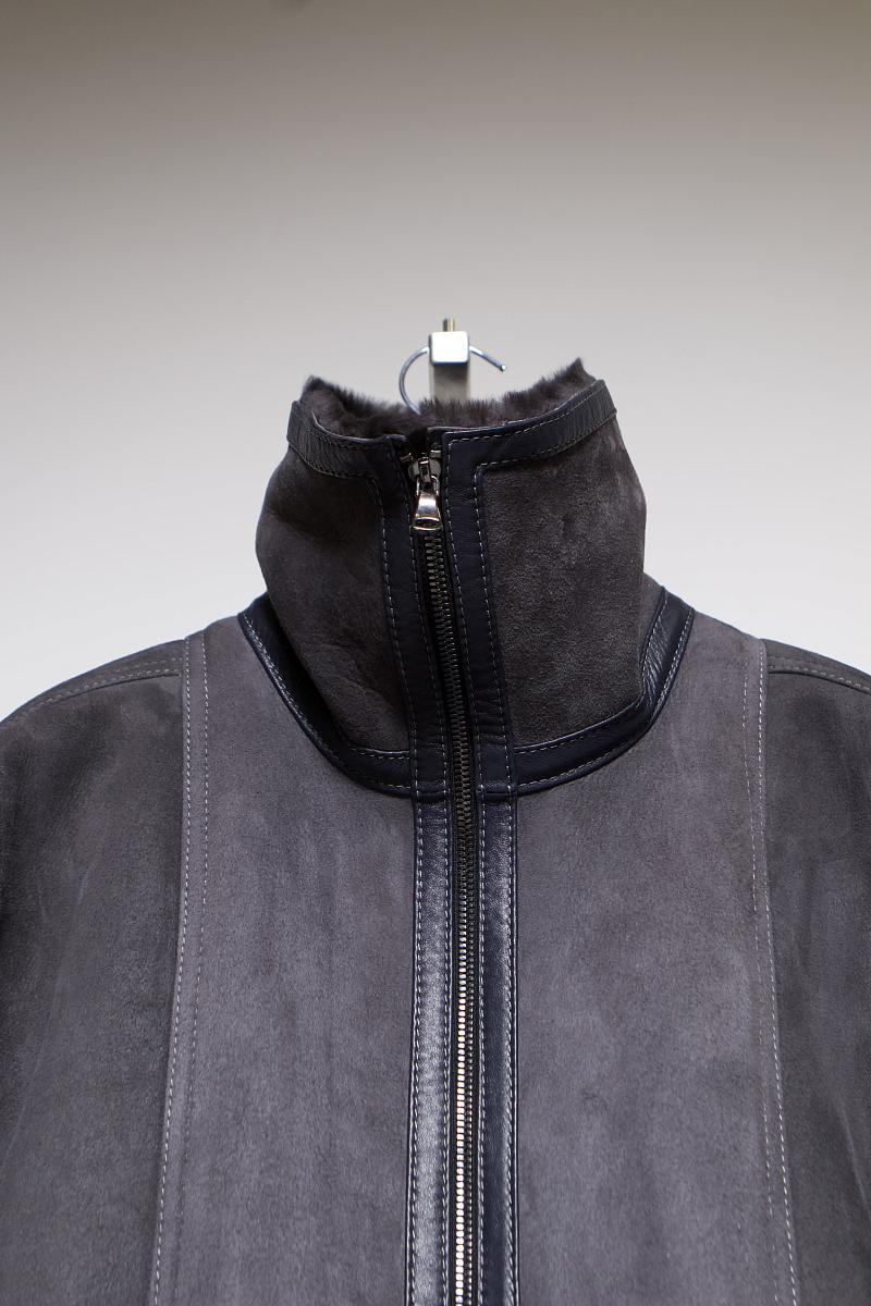 Дубленка Бомбер Графит - 4