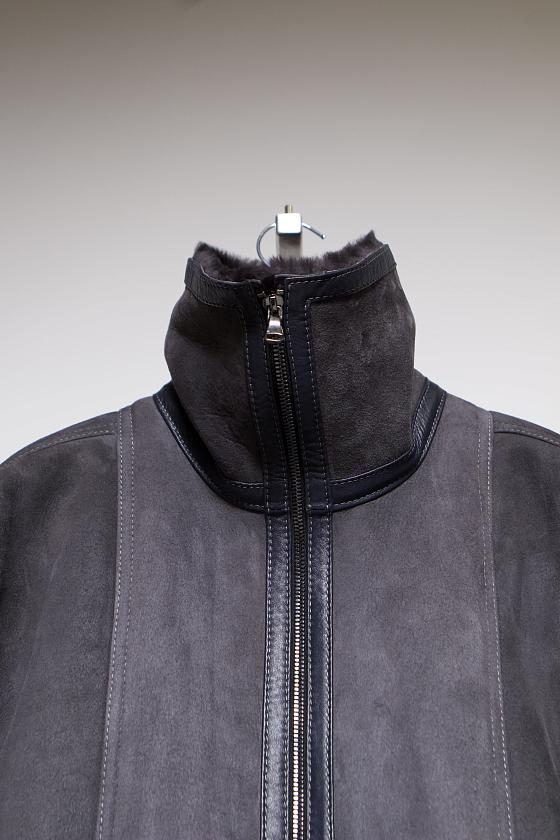 Дубленка Бомбер Графит