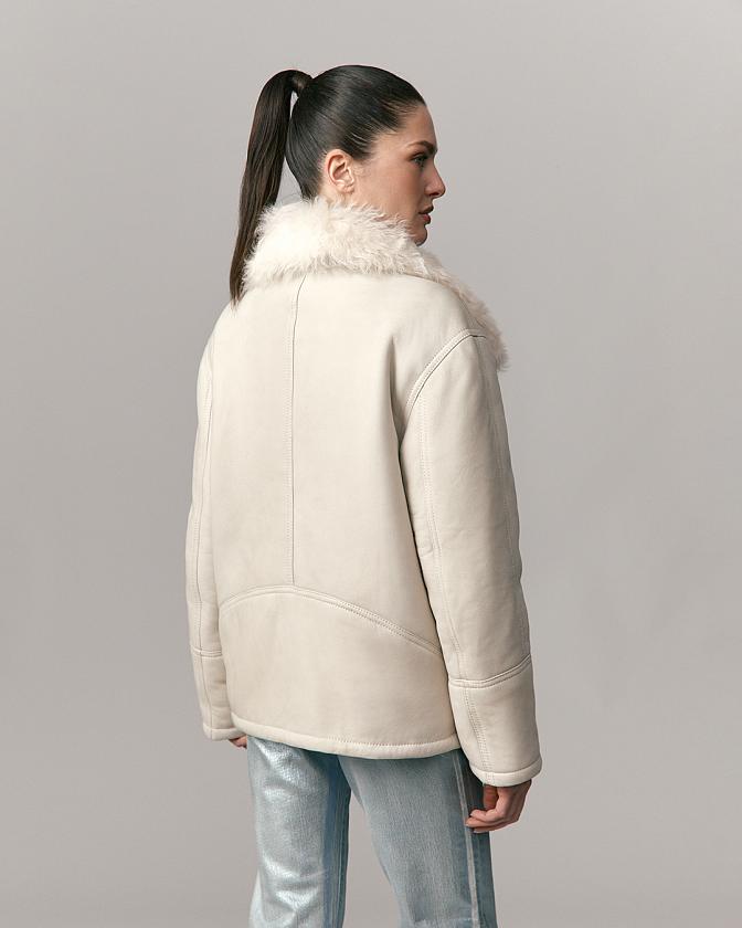 Дубленка Boho Топлёное молоко