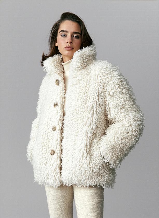 Дубленка двусторонняя Oversize Мокко