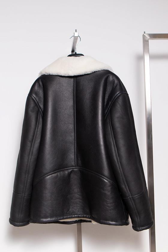 Дубленка Boho Чёрный с белым